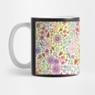 Flowers and Strawberries by Nicole Janes Mug